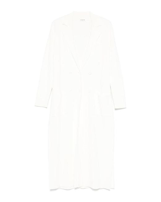 P.A.R.O.S.H. White Double-Breasted Coat