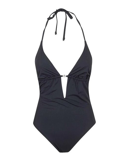 Tory Burch Blue Tie-Back One-Piece