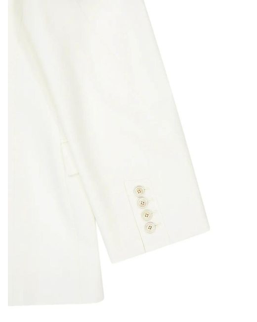 Givenchy White Double Breasted Tailored Jacket
