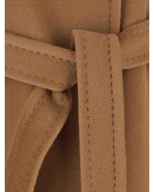 Max Mara Brown Coat Wool With Spread Collar