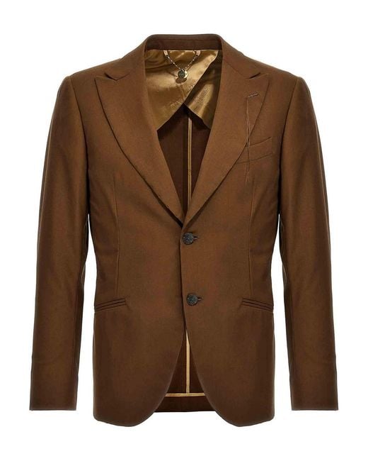Maurizio Miri Brown Keanu Blazer for men