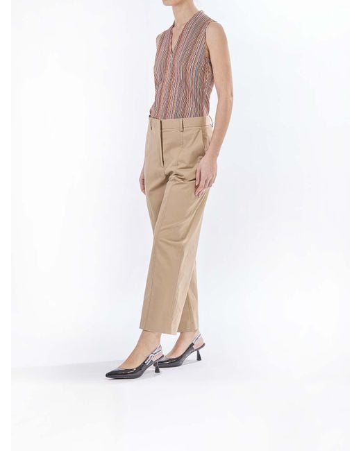 Paul Smith Natural Cotton Twill Trousers