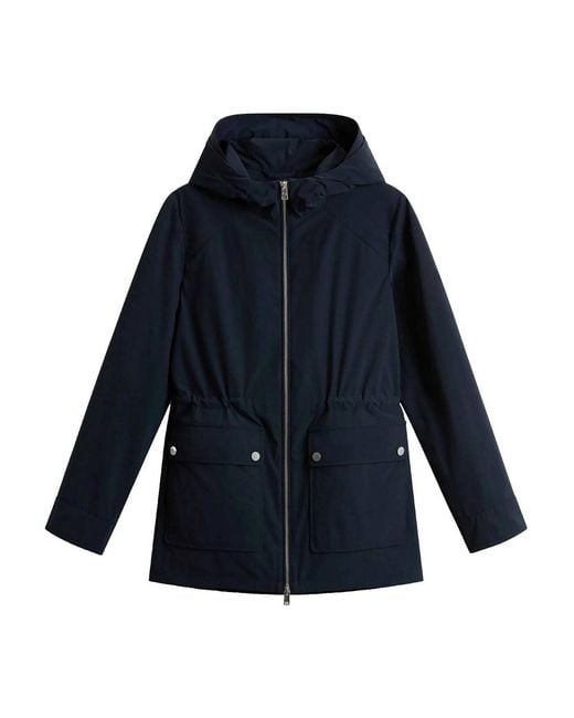 Woolrich Blue Summer Hooded Jacket