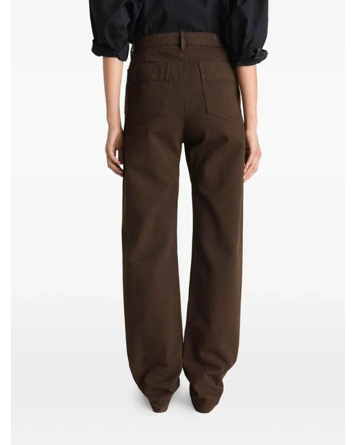 Lemaire Brown Five Pockets Twisted Pants