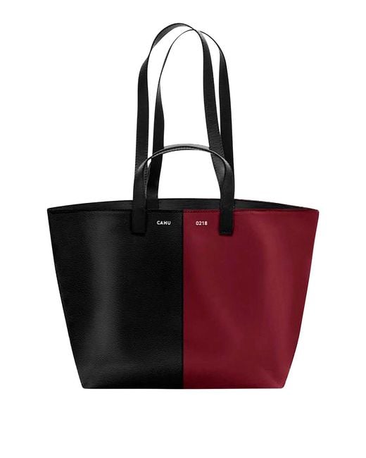 CAHU Red Le Pratique Bigout Large Pvc Shoulder Bag