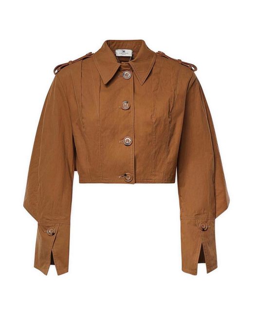 Elisabetta Franchi Brown Daino Jackets