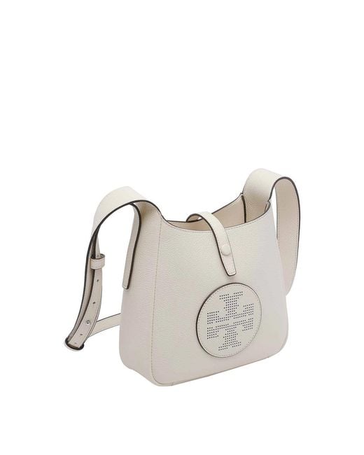 Tory Burch White Miller Swing Bucket Bag