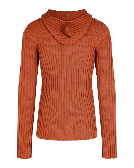 Acne Orange Brick Cotton Sweatshirt for men