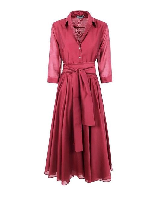 DR. HOPE Red Long Round Dress