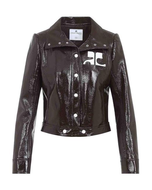 Courreges Black Courrges Vinyl Jacket