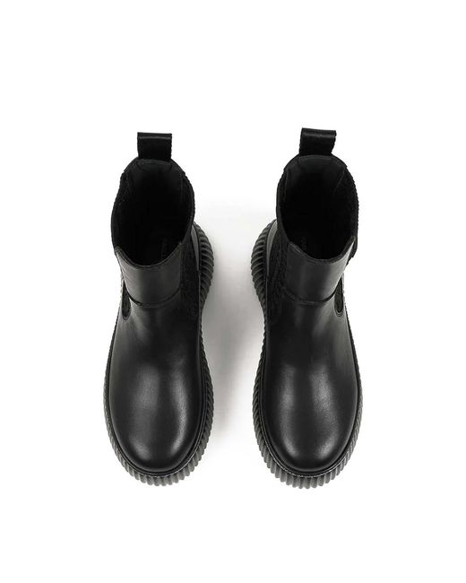 Karl Lagerfeld Black Kreeper Lo Kable Knit Boot