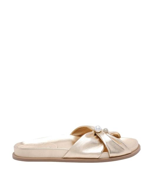 Jimmy Choo Metallic Rafi Flat Sandals