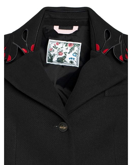 Vivetta Black Patterned Coat