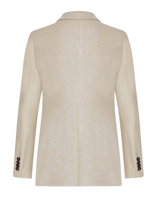 Tagliatore Natural Donna Parigi Double-Breasted Silk Jacket