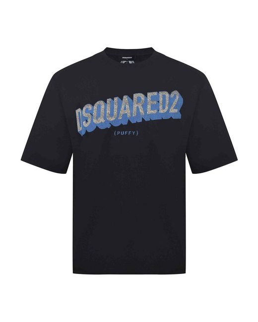 DSquared² Black T-Shirt Made Of Cotton for men