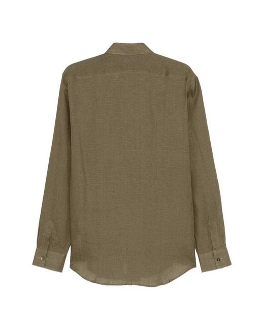 Paul Smith Green Linen Shirt for men
