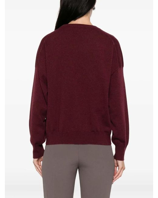 Brunello Cucinelli Red Crew Neck Sweater