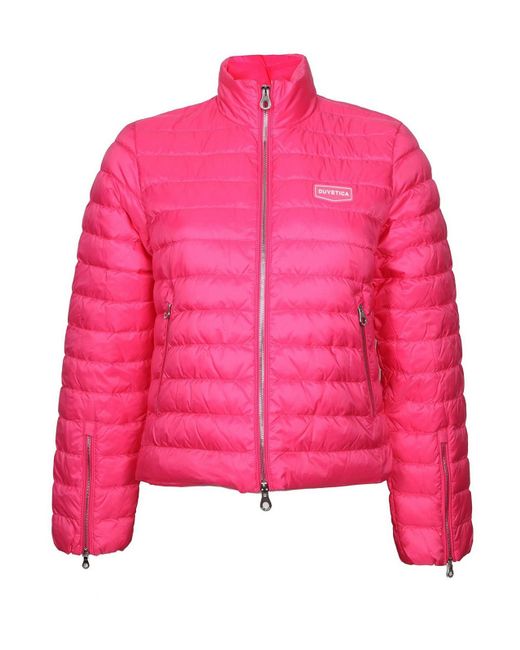 Duvetica Pink High Neck Nylon Down Jacket