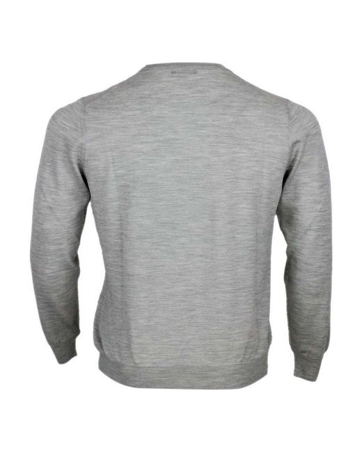 Barba Napoli Gray Sweater for men