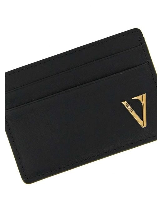 Versace Black Card Holder for men