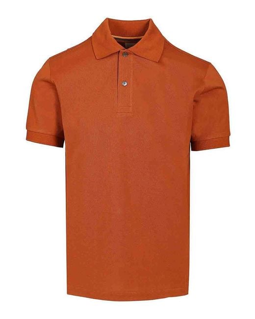 Paul Smith Orange Polo Shirt for men
