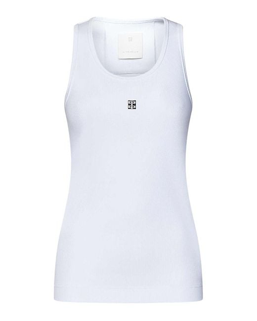 Givenchy White Cotton Tank Top