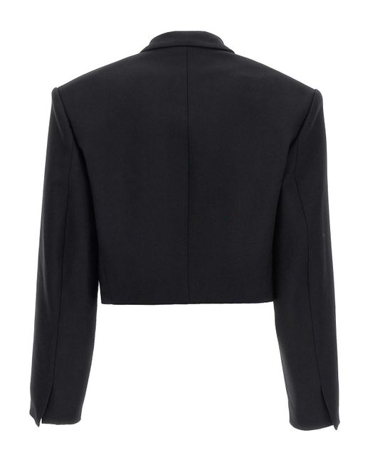 David Koma Blue Cropped Blazer