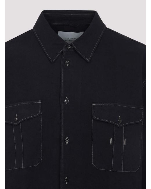 Camicia Louro di Studio Nicholson in Blue da Uomo