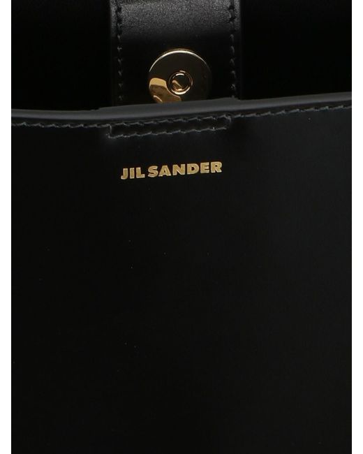 Jil Sander Black Leather Shoulder Bag