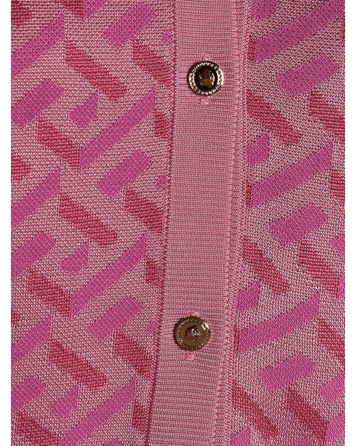 Versace Pink Cardigan La Greca
