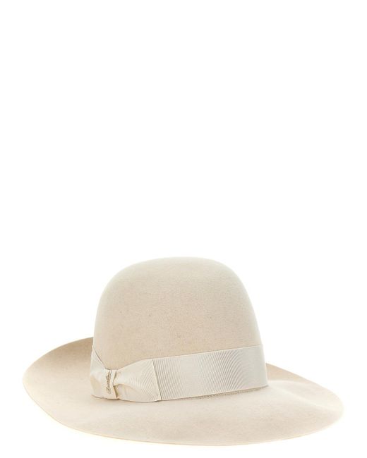 Borsalino White Folar Hat