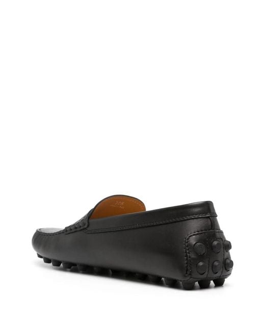 Tod's Gray Bubble Rubber Moccasins