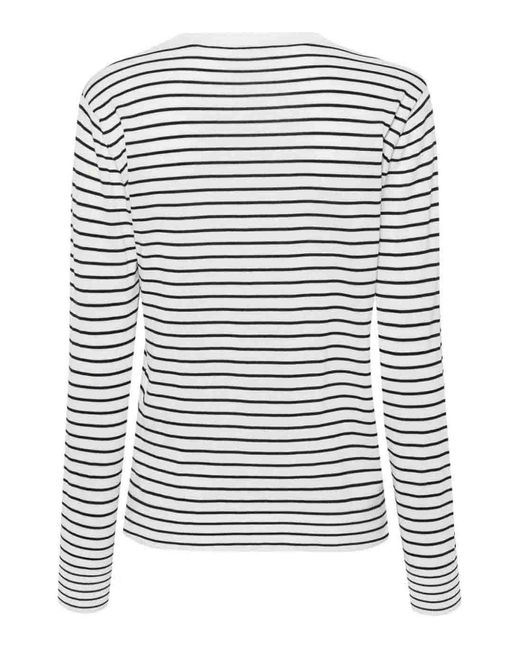 Aspesi White Striped Sweater