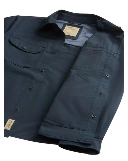 Woolrich Blue Overshirt for men