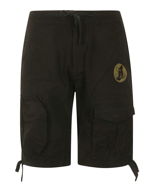 Billionaire Black Cargo Shorts for men