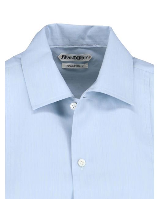 J.W. Anderson Blue Classic Anchor Embroidered Shirt Dress