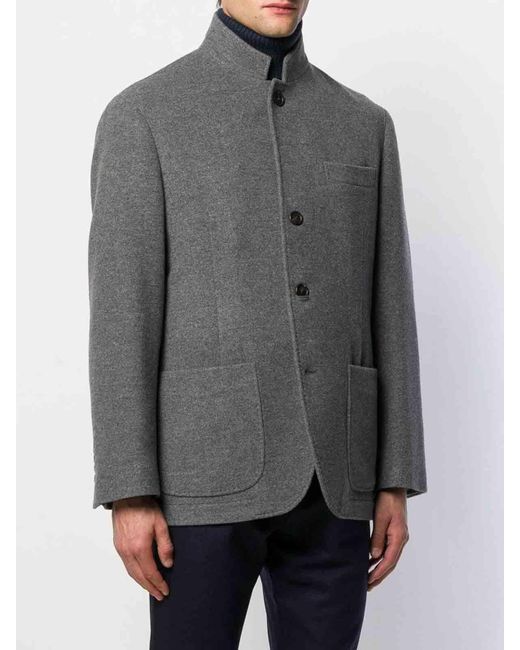 Brunello Cucinelli Gray Water Resistant Jacket for men
