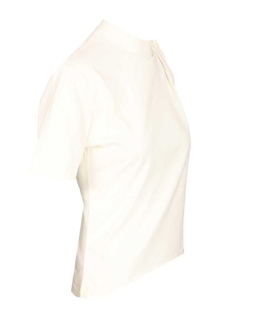 Courreges White Asymmetrical T-Shirt
