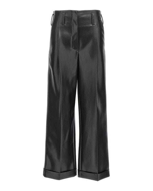 Philosophy Di Lorenzo Serafini Black Faux Leather Trousers