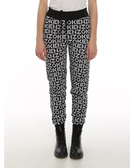 KENZO Black Monogram Joggers