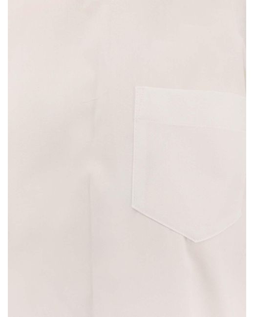 Sacai White Draped Dress