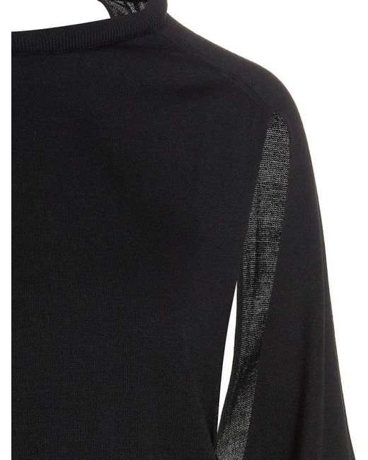 Ramael Black Cut Out Insert Top Sweater