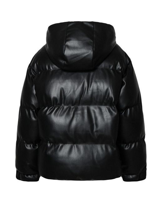 Stella McCartney Black Faux Leather Altermat Down Jacket