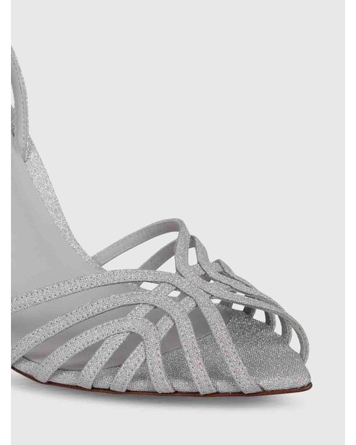 Le Silla Metallic Embrace Sandals With Glitter