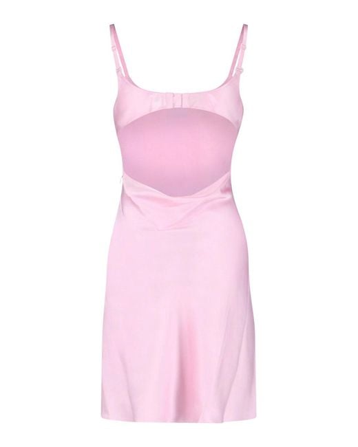 Courreges Pink Silk Mini Dress