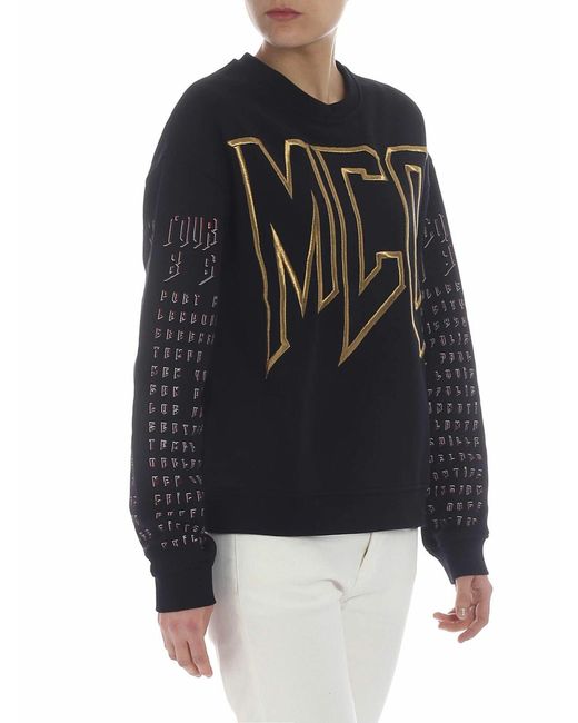 McQ Alexander McQueen Black Sweatshirt With Mcq Logo
