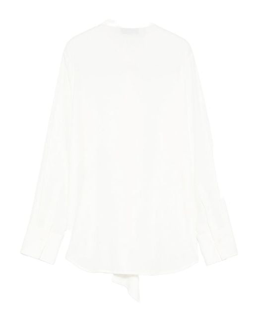 Alberto Biani White Silk Shirt