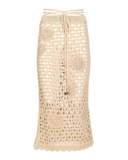 The Attico Natural Midi Skirt