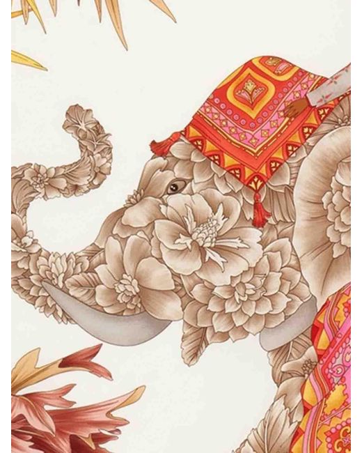 Ferragamo Pink Printed Silk Foulard