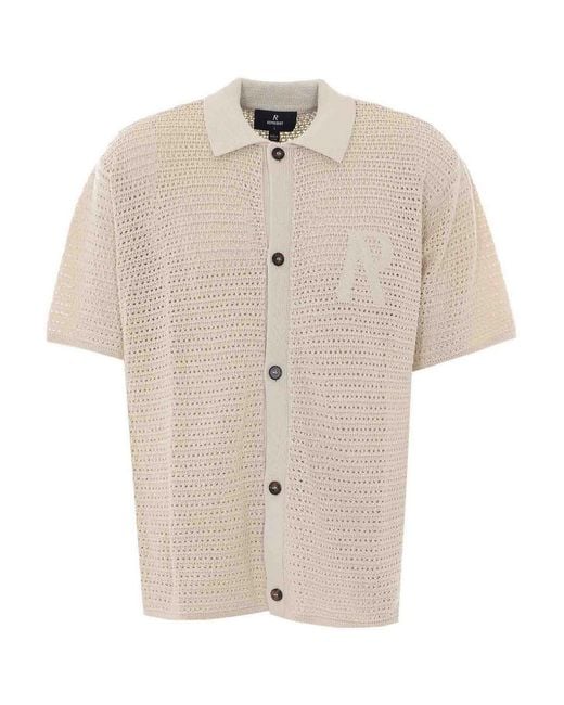 Represent Natural Ecru Pico Knit Shirt for men